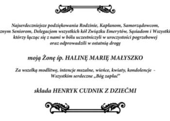 Najserdeczniejsze podziękowania