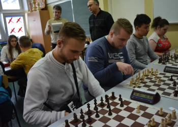 Reprezentacja sokólskiej "Zawodówki" na zawodach szachowych