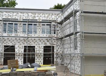Prace związane z termomodernizacją sokólskiej "Zawodówki" nie ustają