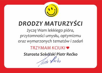 DRODZY MATURZYŚCI, trzymamy kciuki <3