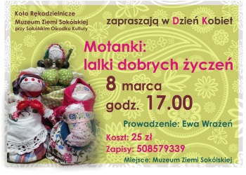 Zaproszenie na kolejne spotkanie poświęcone motankom