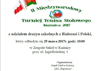 II Międzynarodowy Turniej Tenisa Stołowego